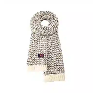 红豆 温暖舒适时尚百搭柔软礼盒装 定制卡片代写 涤纶 绒线围巾 男女同款情侣款