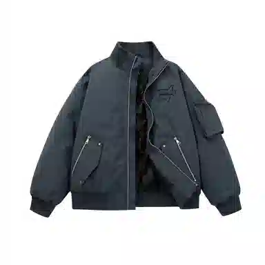 The Simpsons Streetwear Graffiti Embroidered Down Jacket