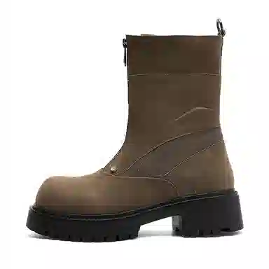 Dounkol Double Layer Pigskin High-top Boots