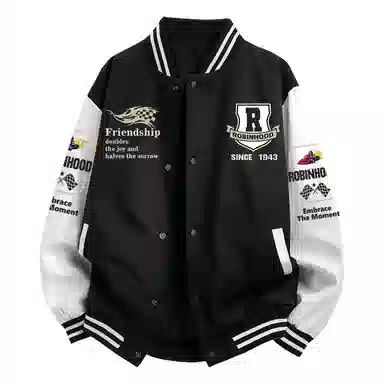 ROBINHOOD Colorblock Baseball Jacket
