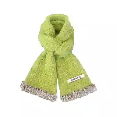 恩僾德 软糯毛边针织甜美高颜值小众百搭保暖百搭 聚酯纤维 绒线围巾 男女同款情侣款