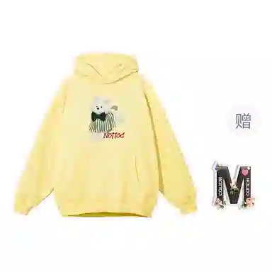 棉购 连帽加绒加厚潮牌学生美式卫衣 女款