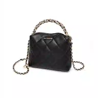 红蜻蜓 高级感高颜值小香风菱格时尚百搭 牛皮 斜挎手提包 女款