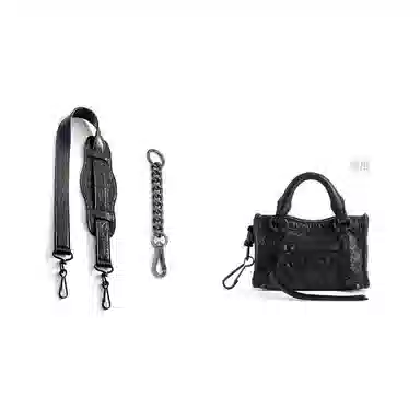 改造酱适用巴黎世家配件机车包改造油蜡皮单肩减压宽包带延长链 超纤 包肩带 女款 多色