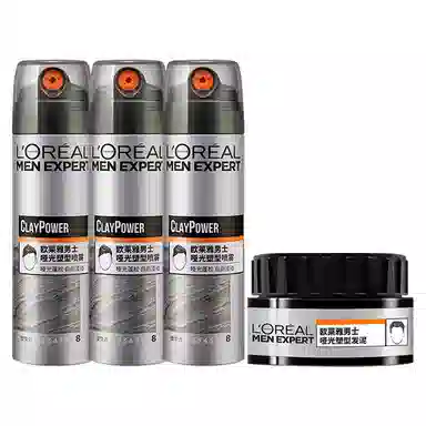 欧莱雅 男士哑光发泥喷雾套装