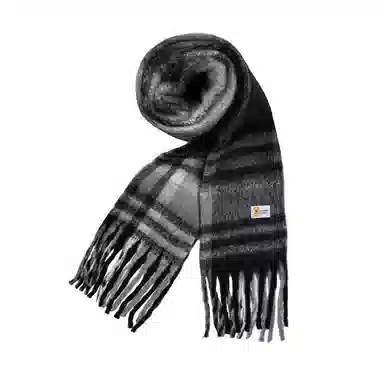 卡皮巴拉小黄豚 温柔百搭加厚保暖流苏格子时尚高级感韩版拼色学院风格子 聚酯纤维 绒线围巾 男女同款情侣款