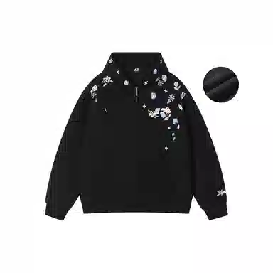 FORNINES Embroidered Hoodie Jacket