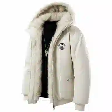 大卫贝肯 美式高街痞帅防貂毛连帽保暖防寒宽松舒适潮流棉服 男女同款