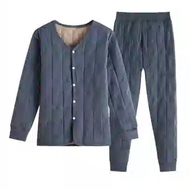 兰缪 儿童校服神器秋冬内搭棉袄棉服加厚内穿羊毛填充抗寒细绒亲肤舒适保暖套装 男女同款