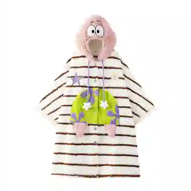 Gongdie x SpongeBob Coral Fleece Cloak