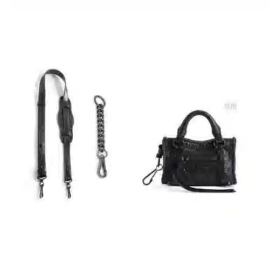 改造酱适用巴黎世家配件机车包改造油蜡皮单肩减压宽包带延长链 超纤 包肩带 女款 多色