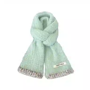 恩僾德 软糯毛边针织甜美高颜值小众百搭保暖百搭 聚酯纤维 绒线围巾 男女同款情侣款