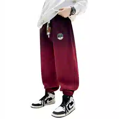 休闲渐变酷拽宽松针织加厚裤裤子 冬