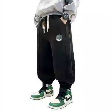 休闲渐变酷拽宽松针织加厚裤裤子 冬