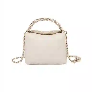 红蜻蜓 高级感高颜值小香风菱格时尚百搭 牛皮 斜挎手提包 女款