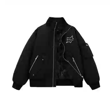 The Simpsons Streetwear Graffiti Embroidered Down Jacket