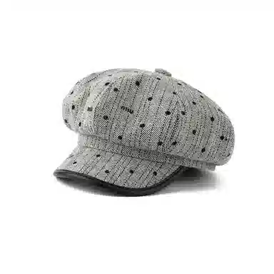 朵澜 日系复古文艺风春秋冬女夏季凹造型显脸小八角帽云朵画家帽子 腈纶 贝雷帽 女款