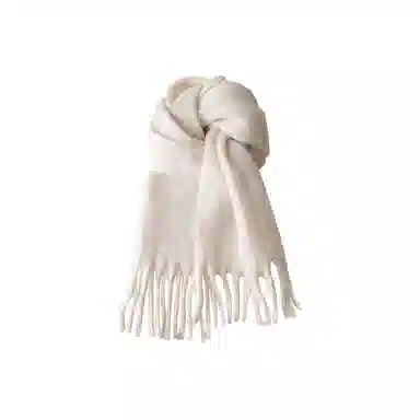 恩僾德 时尚简约流苏高颜值小众防寒保暖 聚酯纤维 绒线围巾 男女同款情侣款