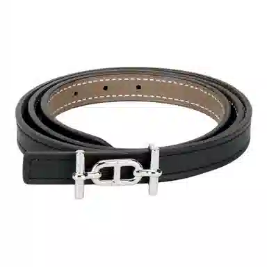 Hermes Ancre Silver Buckle Belt