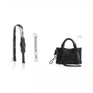 改造酱适用巴黎世家配件机车包改造油蜡皮单肩减压宽包带延长链 超纤 包肩带 女款 多色