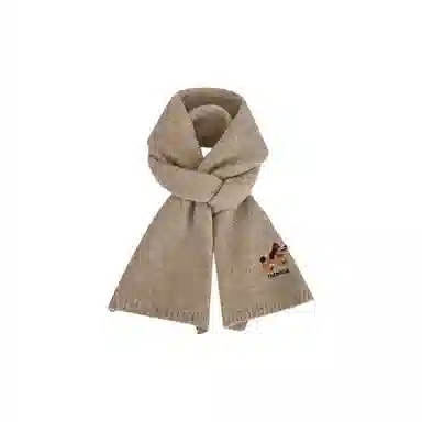 恩僾德 可爱小狗刺绣针织秋冬保暖防寒时尚百搭高级感 聚酯纤维 围脖 男女同款情侣款