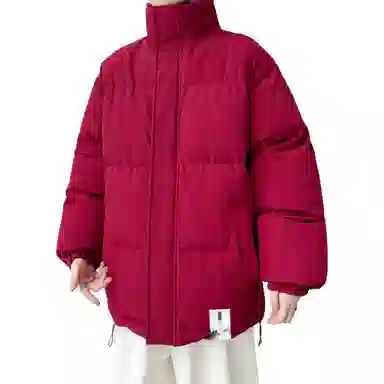 布客行 【美式复古面包服立领纯色】日常通勤无性别主义宽松休闲穿搭多巴胺舒适亲肤柔软配色防风保暖街头风户外长袖棉服 男女同款