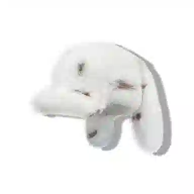 【美式辣妹~秋冬必备】 攸委 日系可爱复古毛绒绒兔子耳朵鸭舌帽女冬季加厚保暖 涤纶 绒线帽 男女同款情侣款