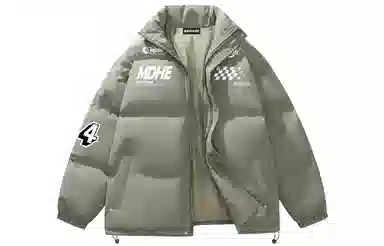 MGDOHOME Vintage Flame Zip-Up Cotton Jacket