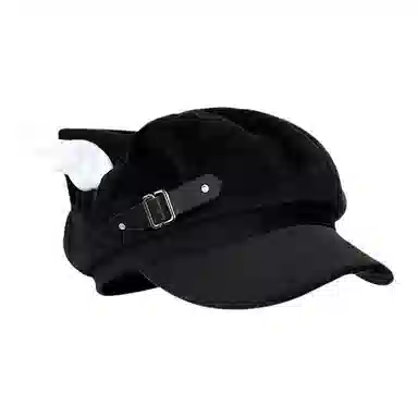 艾佳微 【灵动猫耳】猫耳朵女二次元亚文化甜酷软萌可爱宅系潮 棉 贝雷帽 男女同款情侣款