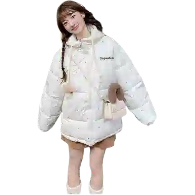 思蓓儿 可爱波点宽松加厚面包服棉服 女款