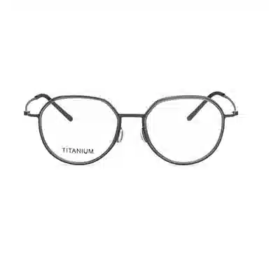 小罗弟 复古半透明 钛合金 圆形 光学眼镜 男女同款情侣款