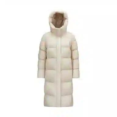 森马 超级植物系列 纯色防水加厚保暖连帽中长款羽绒服 女款
