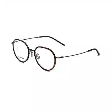 小罗弟 复古半透明 钛合金 圆形 光学眼镜 男女同款情侣款