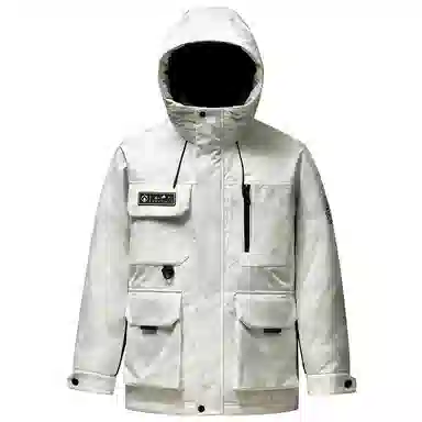 鸭鸭 紫钻系列 中青年时尚韩版潮流连帽厚款冬季外套户外防风防寒保暖中短款多口袋工装风羽绒服 男女同款