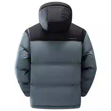 鸭鸭 户外系列 纯色百搭韩版潮流基础简约石墨烯保暖防寒连帽立领羽绒服 男款