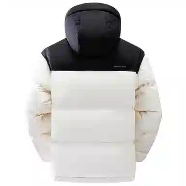 鸭鸭 户外系列 纯色百搭韩版潮流基础简约石墨烯保暖防寒连帽立领羽绒服 男款