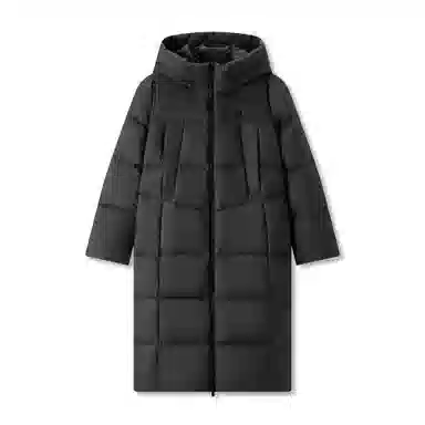 森马 超级植物系列 纯色防水加厚保暖连帽中长款羽绒服 女款
