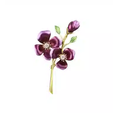 兰盈 梅花 环保合金 胸针 女款