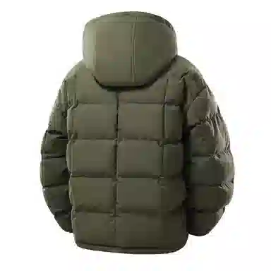 大卫贝肯 美式潮流时尚高街复古简约基础舒适宽松连帽加厚保暖棉服 男女同款