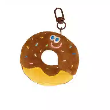 LEVENKENESS Cute Dessert Plush Keychain