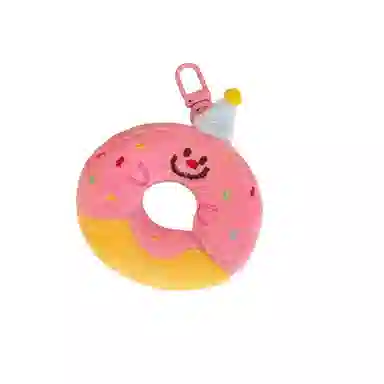 LEVENKENESS Cute Dessert Plush Keychain