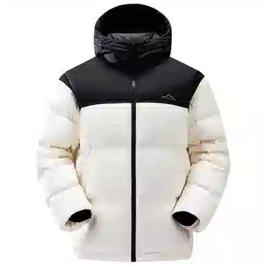 鸭鸭 户外系列 纯色百搭韩版潮流基础简约石墨烯保暖防寒连帽立领羽绒服 男款