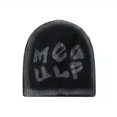 浪莎 韩系个性字母提花大头围小众设计秋冬季出街通勤百搭 腈纶 绒线帽 男女同款情侣款