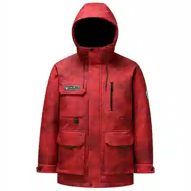 鸭鸭 紫钻系列 中青年时尚韩版潮流连帽厚款冬季外套户外防风防寒保暖中短款多口袋工装风羽绒服 男女同款