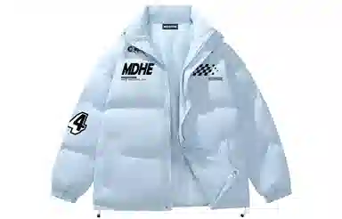 MGDOHOME Vintage Flame Zip-Up Cotton Jacket