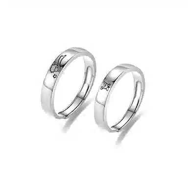 【S999纯银|小王子与玫瑰】 琉堇 花朵印记甜蜜时尚简约优雅气质个性创意百搭食指戒 恋爱告白#桃花运 足银 可调节戒指 男女同款情侣款