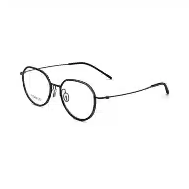 小罗弟 复古半透明 钛合金 圆形 光学眼镜 男女同款情侣款