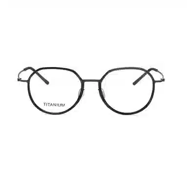 小罗弟 复古半透明 钛合金 圆形 光学眼镜 男女同款情侣款