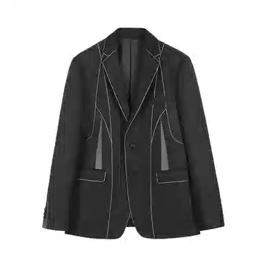 Andrew Mackenzie Single-Breasted Blazer Black
