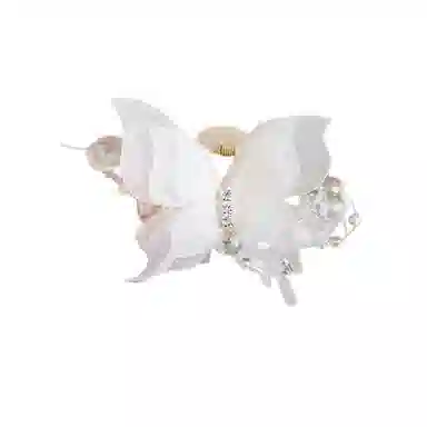 水中玉 超仙蝴蝶泡泡小号抓夹女后脑勺半扎发发卡氛围感夹子头饰 发夹 女款